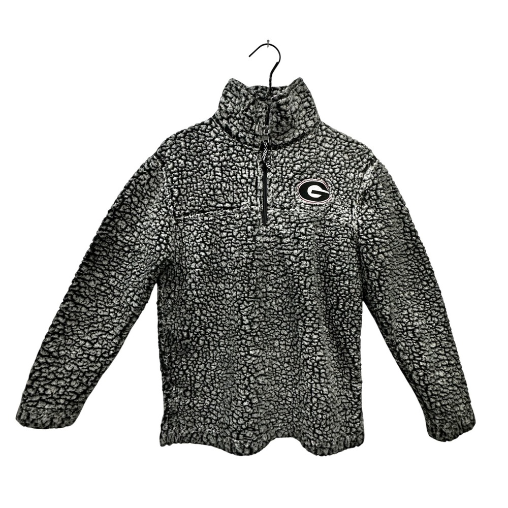Boxercraft Georgia‎ Bulldogs University Women XS Sherpa Fleece Quarter Zip Grey
